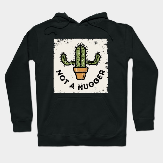 Not a Hugger - Cactus Chic Hoodie by Hepi Mande